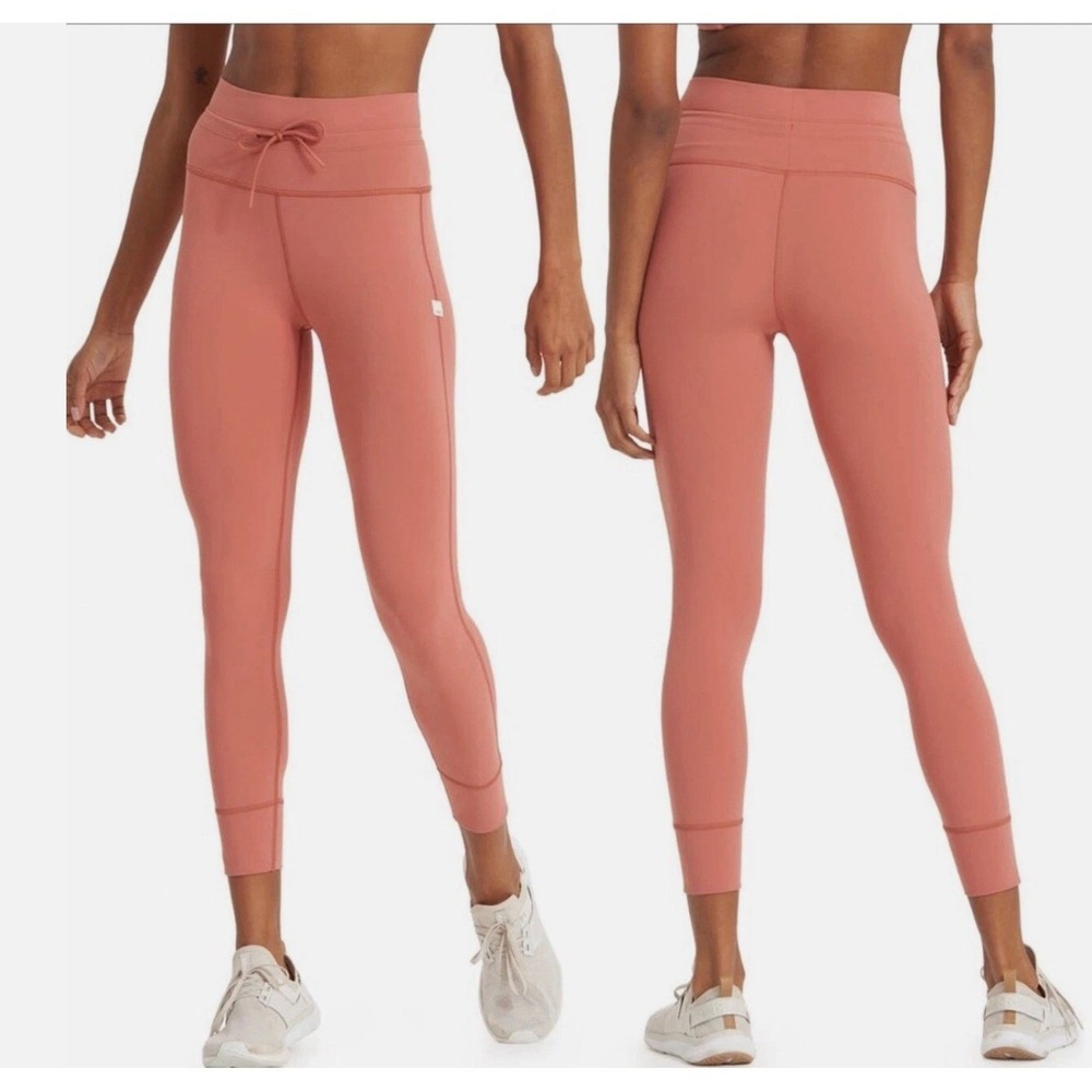 Vuori Daily Jogger Legging High Rise Drawstring Pants Cinnamon S/M Athleisure